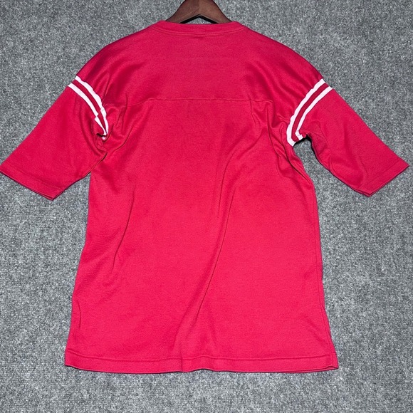 Vintage Logo 7 San Francisco 49ers V Neck Jersey T Shirt Womens Size XL Red Gold - Picture 10 of 10